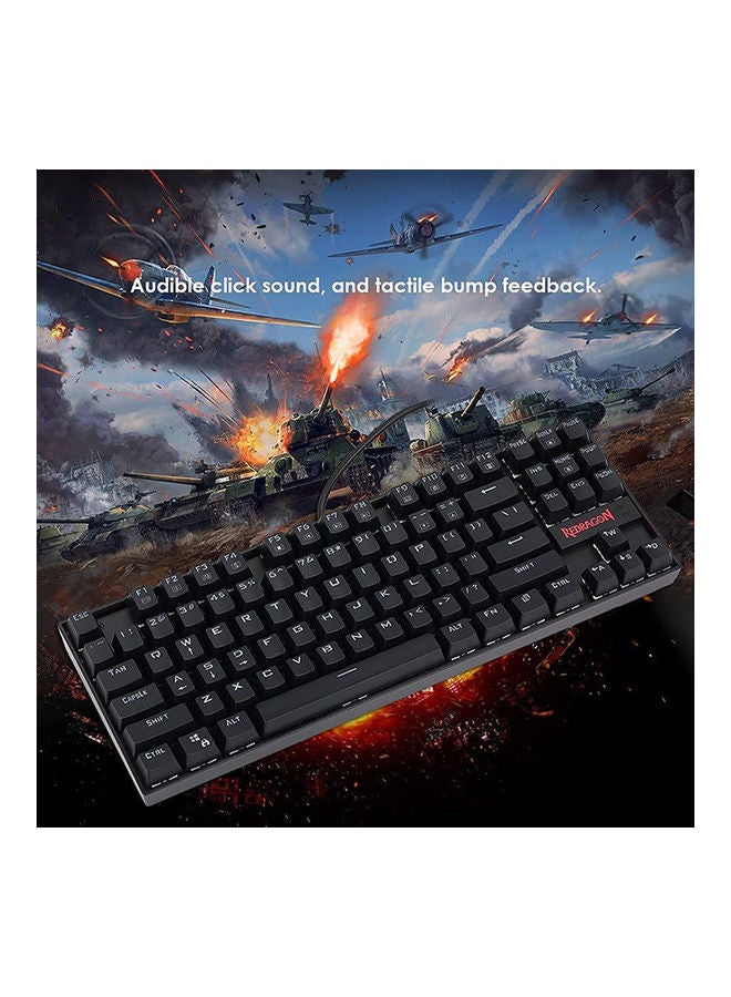 Redragon K552 KUMARA Mechanical Gaming Keyboard Blue Switches (Black RED LED Backlit)