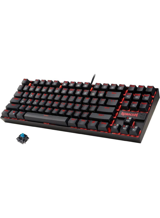 Redragon K552 KUMARA Mechanical Gaming Keyboard Blue Switches (Black RED LED Backlit)