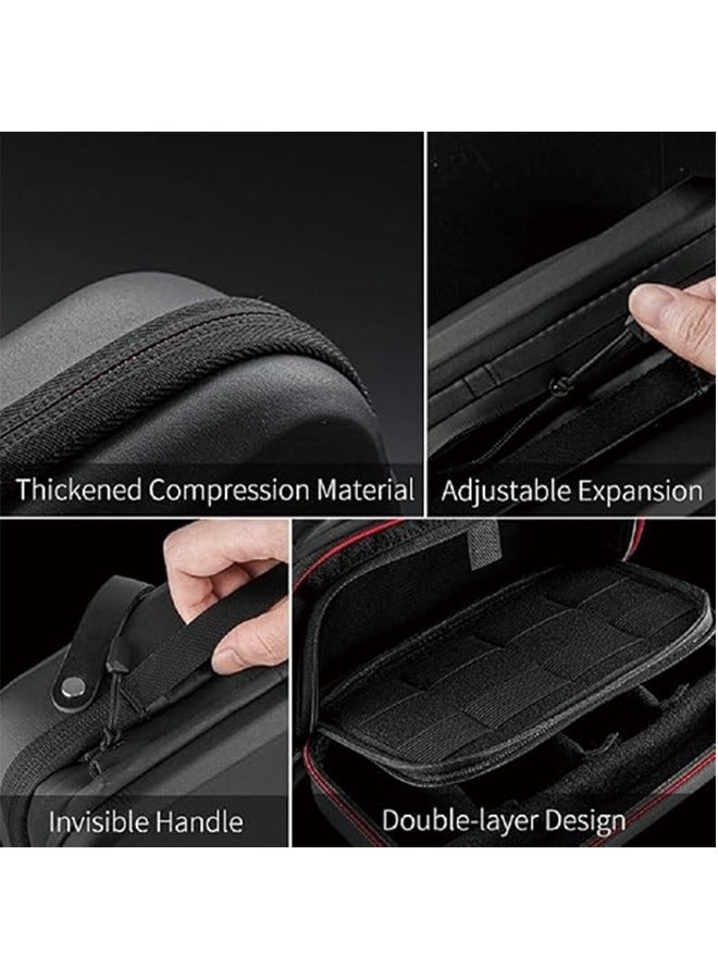 TELESIN Carrying Case Organizer for GoPro Insta360 DJI Action Camera, with DYI Divider Waterproof Hard Protect Travel Carry Bag for Hero 12 11 10 9 8 X2 X3 GO2 GO3 Selfie Stick Strap Mount Accessories