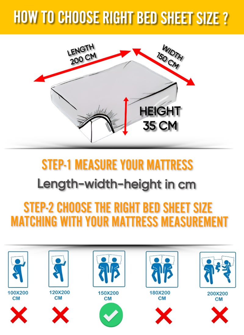 Faded Purple Striped Sheet Set Deep Pockets Machine Washable Soft Cotton150x200+35cm