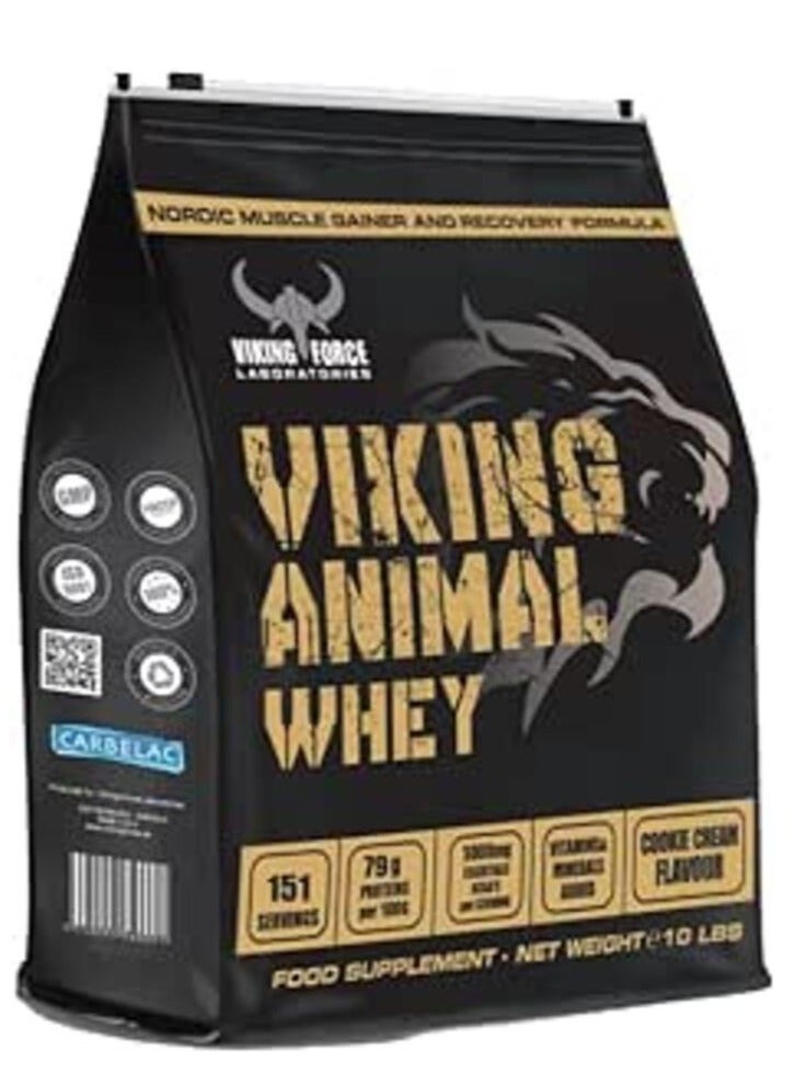 Animal Whey- Vanilla Flavor Nordic Muscle Gainer And Recovery Formula, 10lbs, 151 Servings