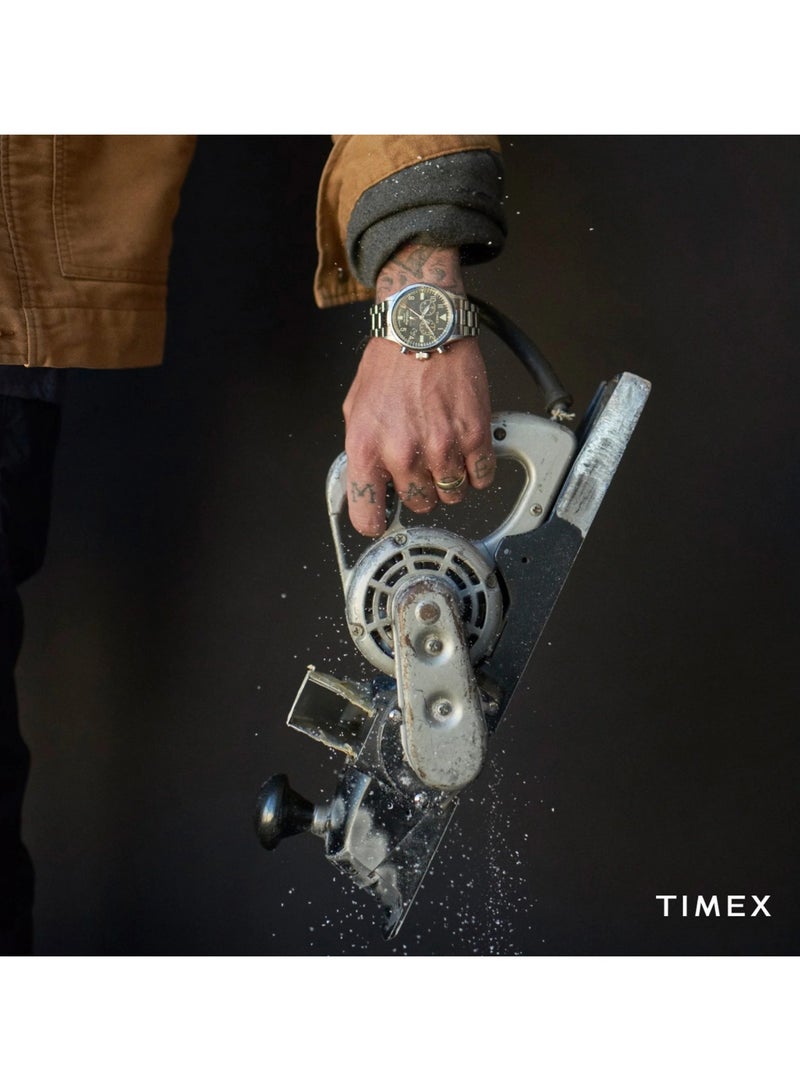 Timex Stainless Steel Multi Function Men's Watch With Silver Stainless Steel TW2R38400