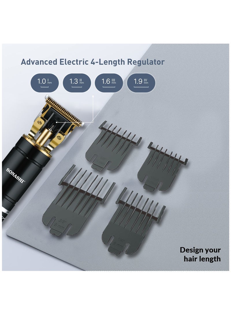 Rechargeable Professional Hair Clipper With HighCapacity Battery And Fast Charging Continuous Working Time 25 Hours With Cordless For Men  SHC-1058 Black