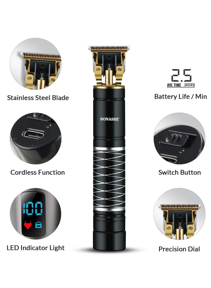 Rechargeable Professional Hair Clipper With HighCapacity Battery And Fast Charging Continuous Working Time 25 Hours With Cordless For Men  SHC-1058 Black