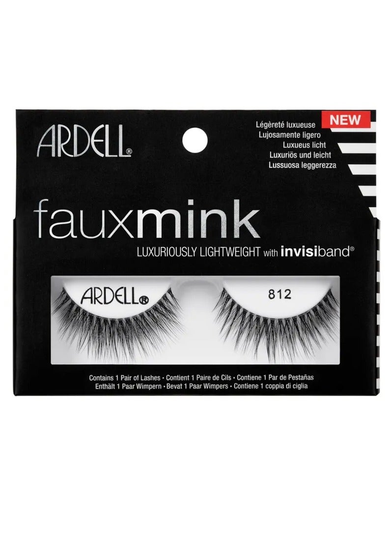 Faux Mink, 812- Black, 1 Pair