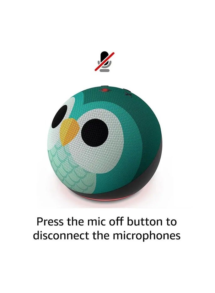 Echo Dot Kids supports Alexa a new design an account equipped with a parental control system in the form of a fifth generation owl a recent version