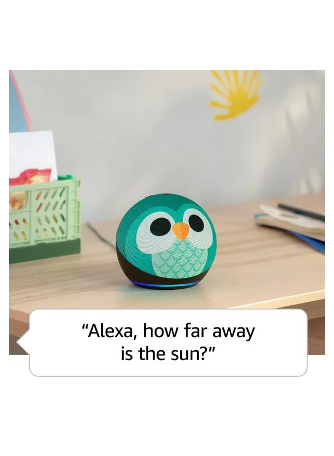 Echo Dot Kids supports Alexa a new design an account equipped with a parental control system in the form of a fifth generation owl a recent version