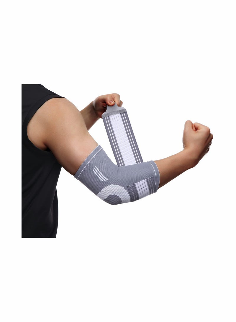 Elbow Compression Sleeve with Adjustable Strap for Men and Women, Support Brace for Tennis Elbow (2XL/3XL) - Ideal Arm Support for Active Lifestyles.