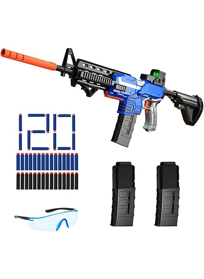 Toy Gun for Automatic Sniper Rifle, 3 Modes Burst Electric Toy Foam Blaster with 120 Bullets, 2 Magazines, Motorized Toys for 6-12 Year Old Boys, Birthday Gifts for Kids Age 6+