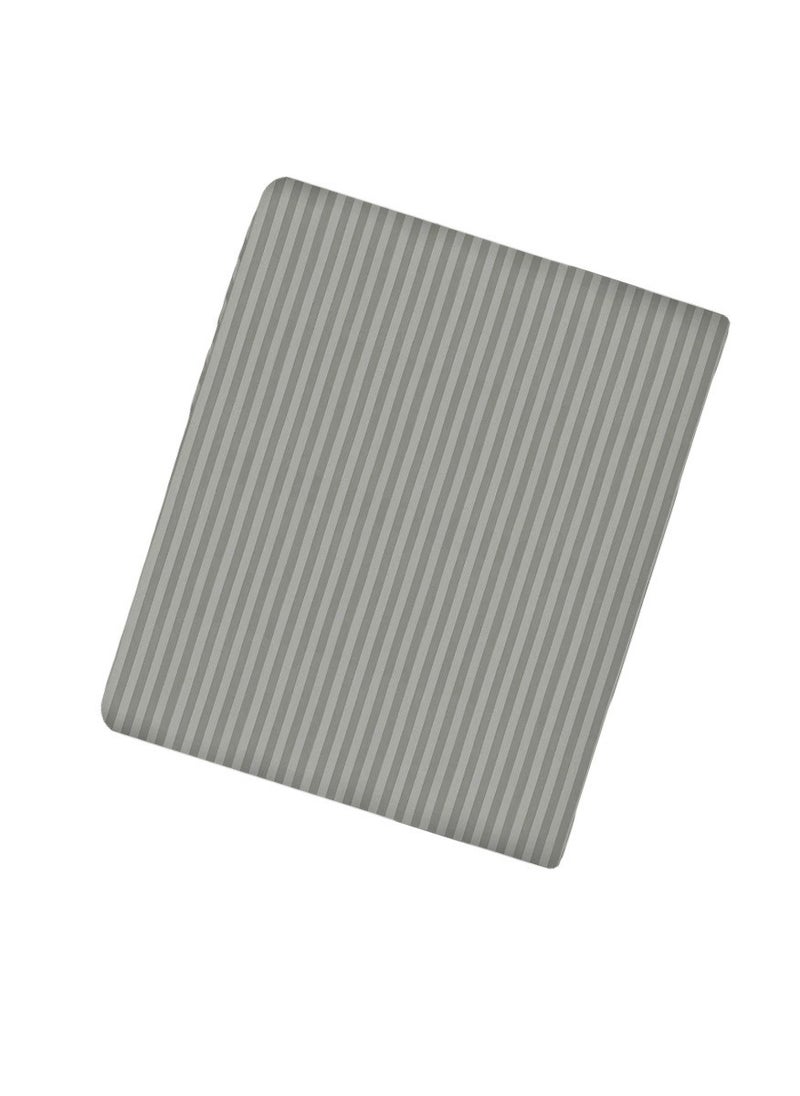Light Grey Double Size Stripe Bed Sheet Set Cotton 150x200+20cm