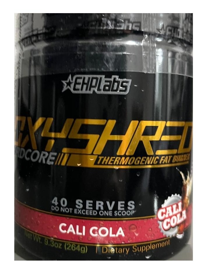 Oxyshred Hardcore Thermogenic Fat Burner Cali Cola 40 Servings 264g