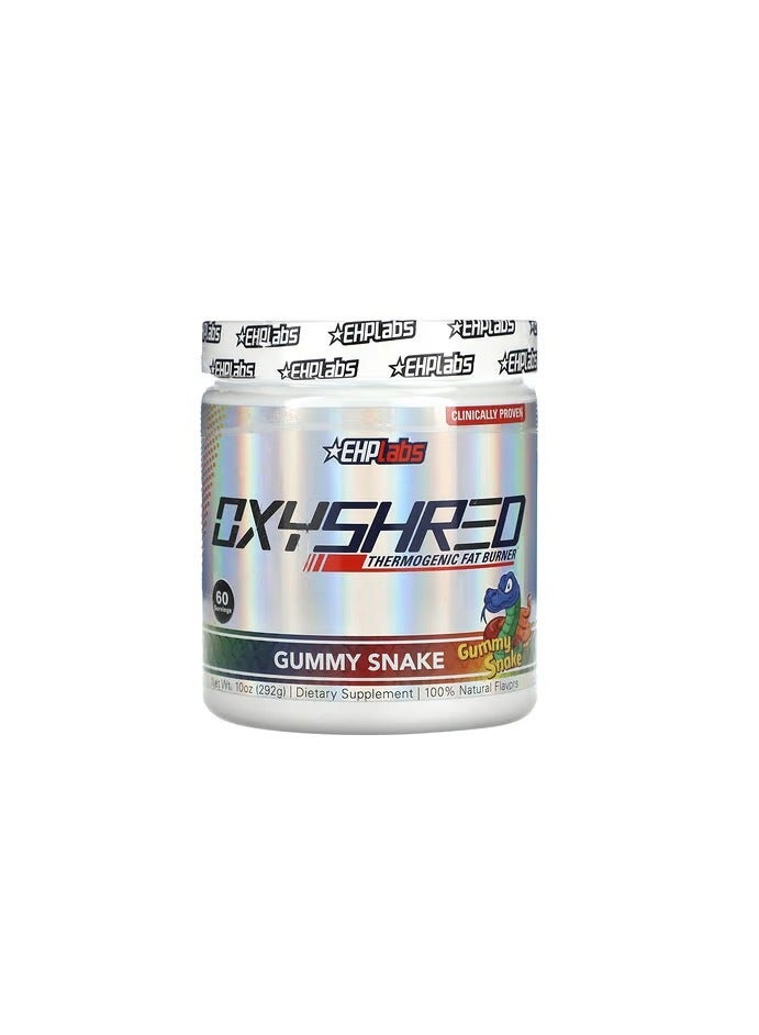 Oxyshred Thermogenic Fat Burner Gummy Snake 60 Servings 292g