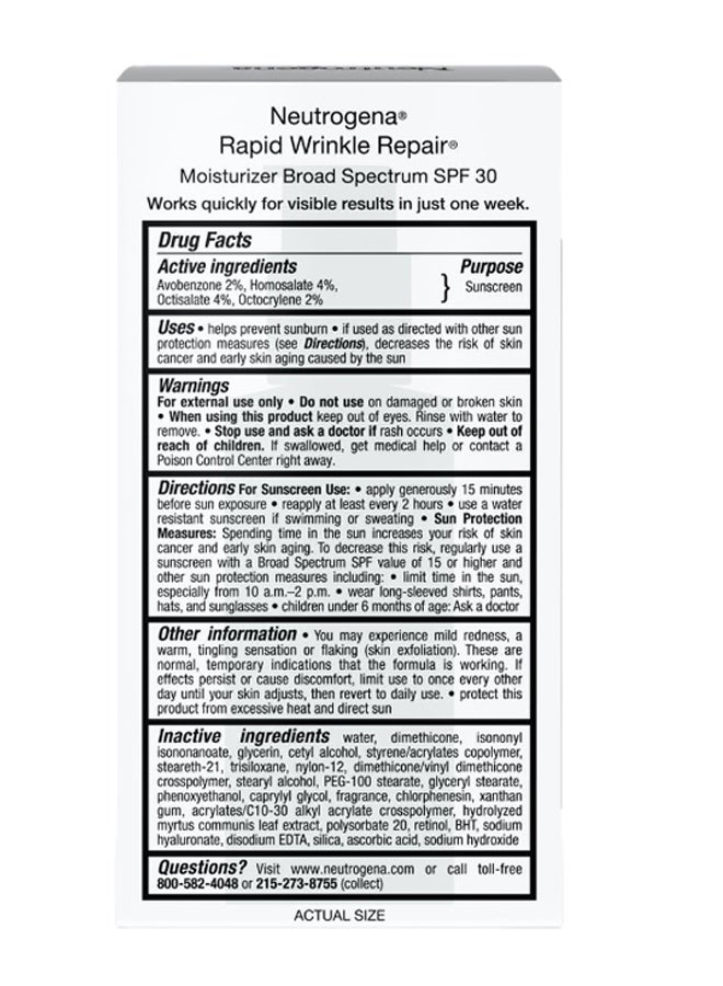 Pack Of 2 Rapid Wrinkle Repair Daily Face Moisturizer 29ml