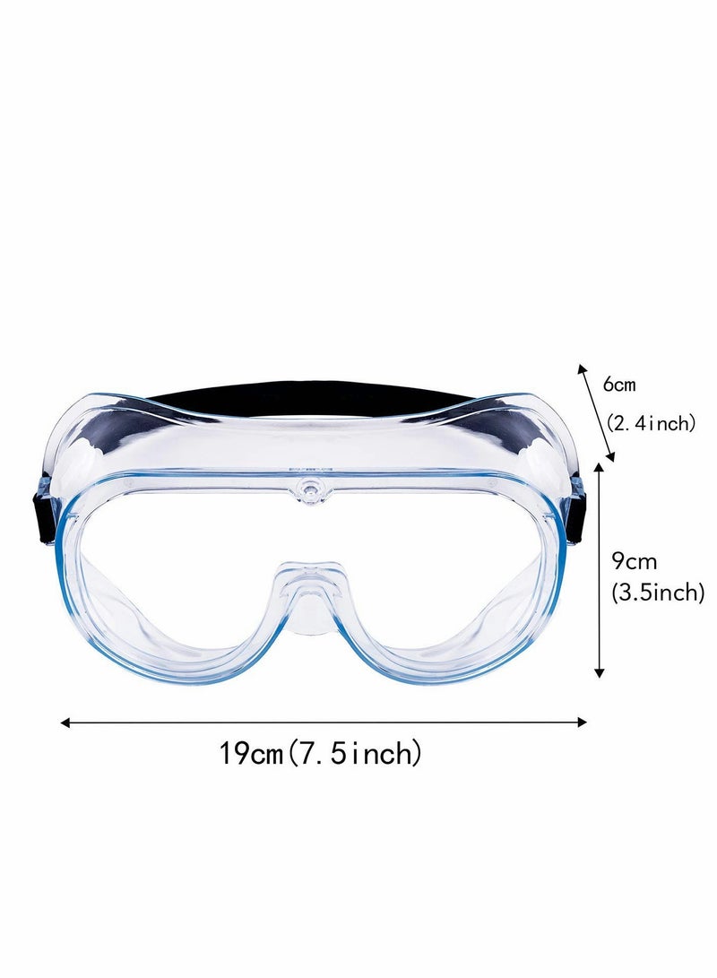 5-Pack Clear Safety Goggles - Protective Eye Glasses for Construction and Work Safety, Ideal for Eye Protection in Various Environments.