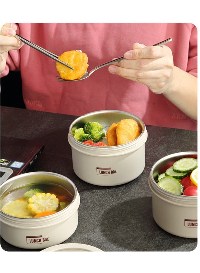 Stainless Steel Lunch Box Set 3 Pcs With Thermal Insulated Bag