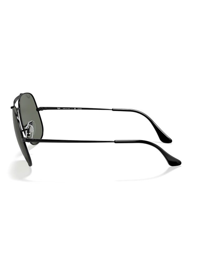 Unisex UV Protection Square Shape Metal Sunglasses RB3561 002/58 57-17 - Lens Size: 57 Mm - Polished Black