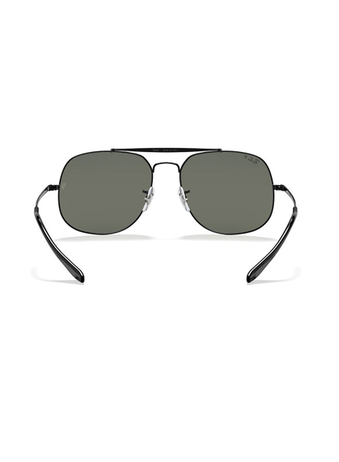 Unisex UV Protection Square Shape Metal Sunglasses RB3561 002/58 57-17 - Lens Size: 57 Mm - Polished Black