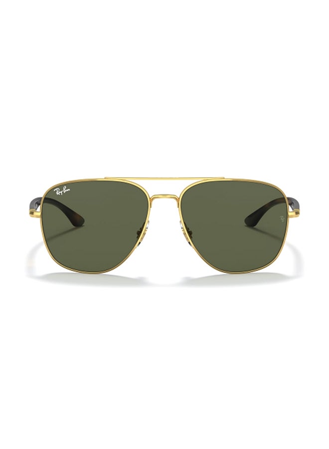 Unisex UV Protection Square Shape Metal Sunglasses RB3683 001/31 56-15 - Lens Size: 59 Mm - Polished Gold