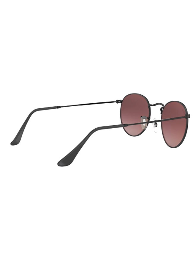 Unisex UV Protection Round Shape Metal Sunglasses RB3447 002/4W 50-21 - Lens Size: 50 Mm - Polished Black