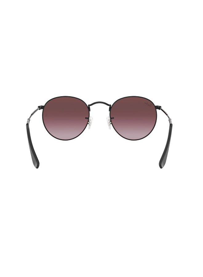 Unisex UV Protection Round Shape Metal Sunglasses RB3447 002/4W 50-21 - Lens Size: 50 Mm - Polished Black