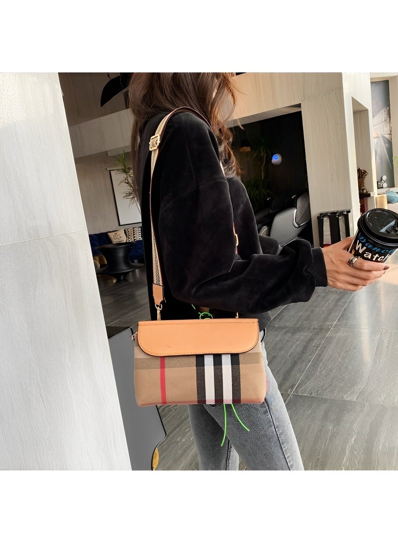 Women's Crossbody Bags Shoulder Bags Handbag with Adjustable Wide Strap Trendy Design Purse Versatile Small Square Bag Canvas Bag