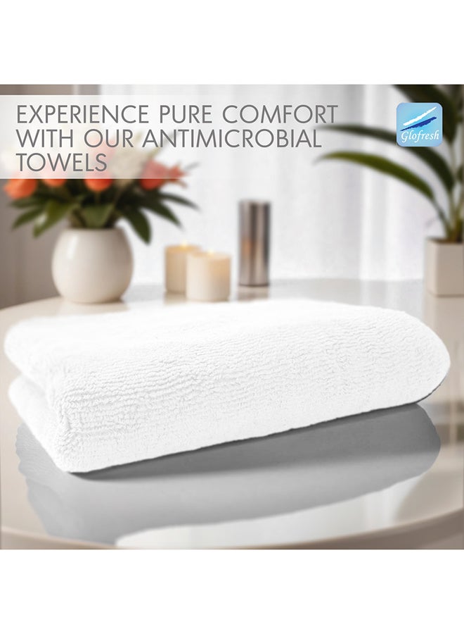 Hotel Linen Klub 1PC LUXURY Hotel Spa Shower/ Antimicrobial Bathtub Mat  - 100% Cotton 900 GSM Terry Dobby Border Ring Spun - Super Soft ,Quick Dry,Highly Absorbent , Size : 50 x 80cm, White
