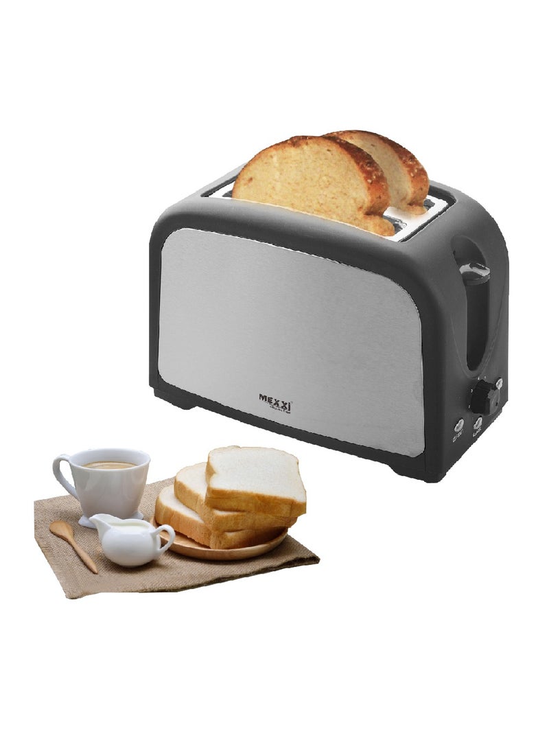 MEXXI 2-Slice Toaster, 800W - Defrost, Reheat, 6 Browning Setting and Removable Crumb Tray