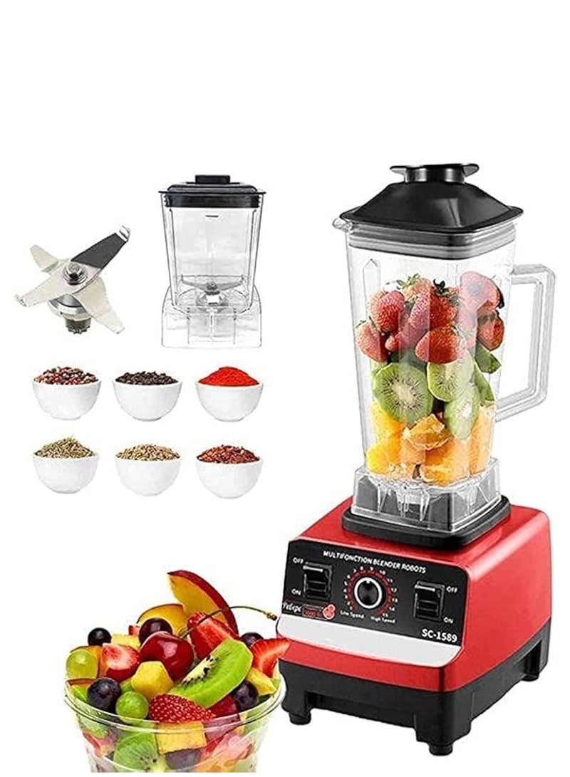 Professional 2 in 1 Blender 4500W High Power Blenders Kitchen Stainless Steel Countertop Juice Blender Perfect for Smoothies Shakes