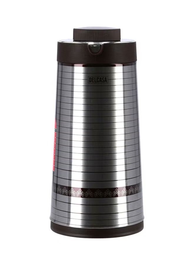 Stainless Steel Vacuum Flask Silver/Black 1.9Liters