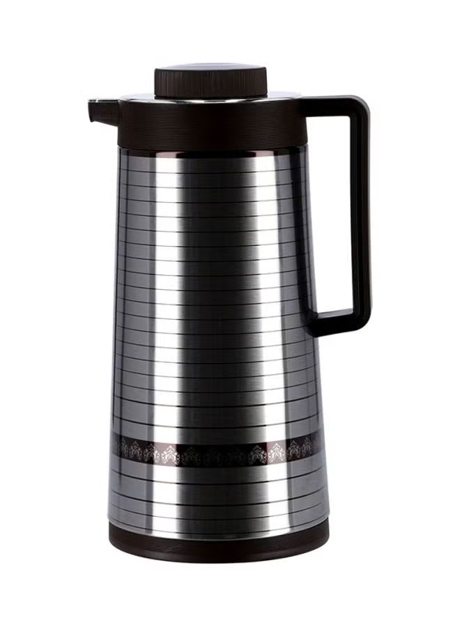 Stainless Steel Vacuum Flask Silver/Black 1.9Liters