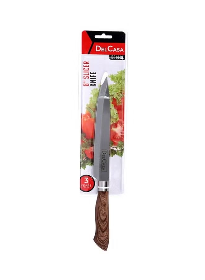 Slicer Knife Brown/Silver 8inch