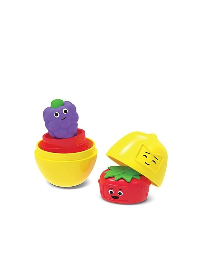 Big Feelings Nesting Fruit Friends, 9 Pieces, Ages 18+ Months, Social Emotional Learning Toys, Sensory Toys, Speech Therapy Materials, Back to School