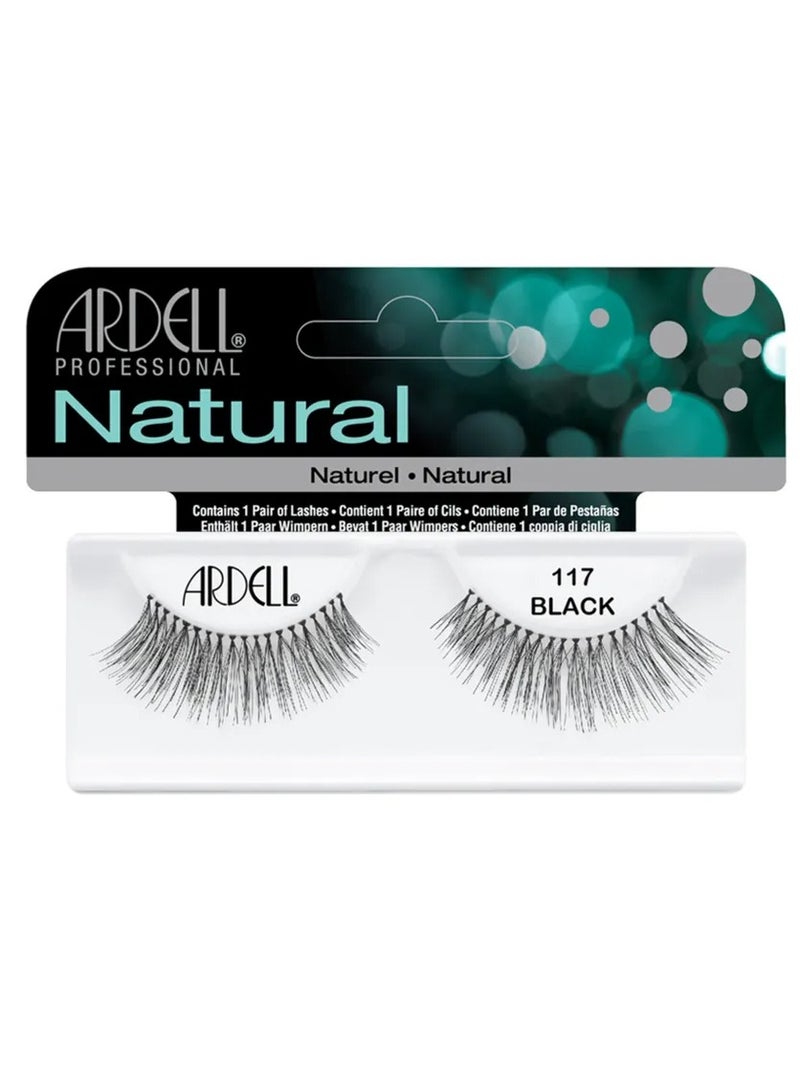 Natural Lashes, 117 Black, 1 Pair