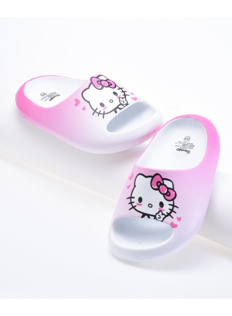 Comic Kicks by Urban Haul Hello Kitty Slides For Girls