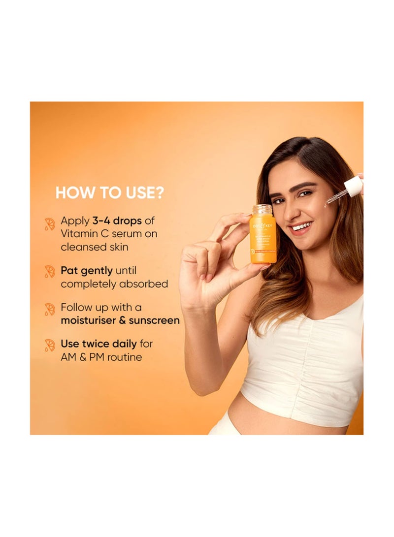 DOT & KEY Dot&Key 10% Vitamin C + E,5% Niacinamide Serum|Vitamin C Serum For Glowing Skin|Fades Pigmentation & Dark Spots|Vit C Serum With Blood Orange&Pumpkin |30Ml