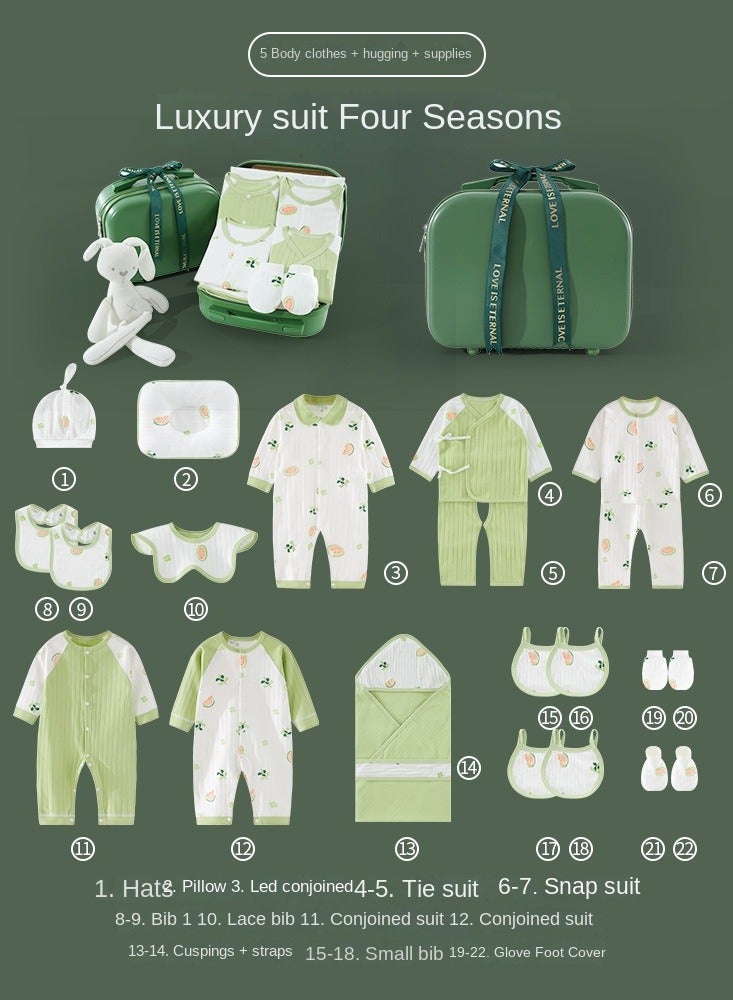 Newborn Baby Gifts Set Newborn Layette Gifts Set Baby Girl Boys Gifts Premium Cotton Baby Clothes Accessories Set