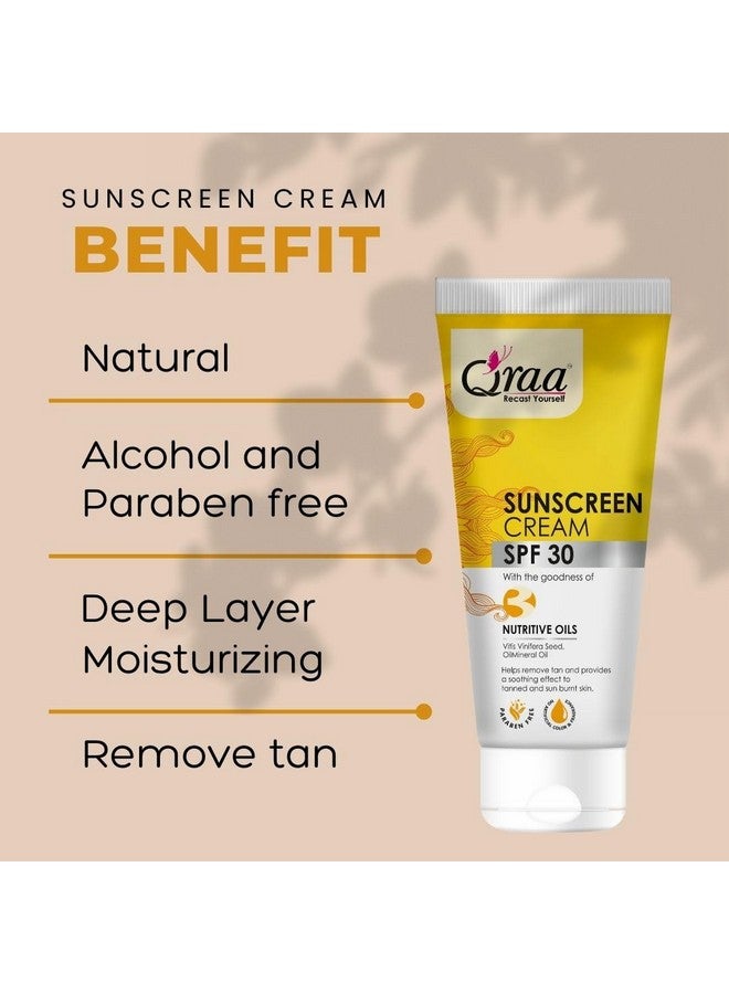 Sunscreen Spf 30 Pa++++ Sunscreen Cream Spf 30Helps Remove Tanhelps In Sun Burn Pack Of 3 (300Gm 3)