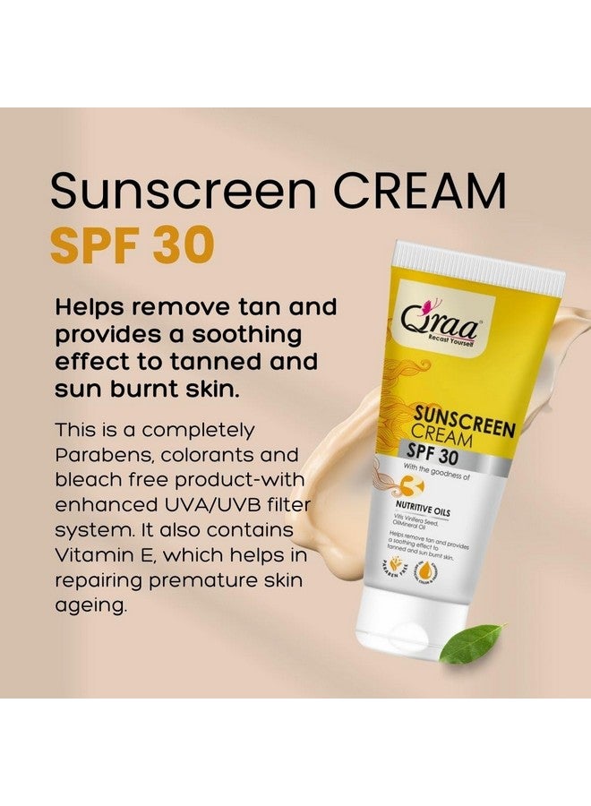Sunscreen Spf 30 Pa++++ Sunscreen Cream Spf 30Helps Remove Tanhelps In Sun Burn Pack Of 3 (300Gm 3)