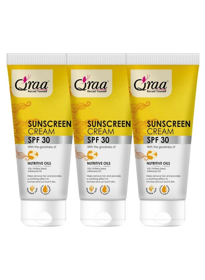 Sunscreen Spf 30 Pa++++ Sunscreen Cream Spf 30Helps Remove Tanhelps In Sun Burn Pack Of 3 (300Gm 3)