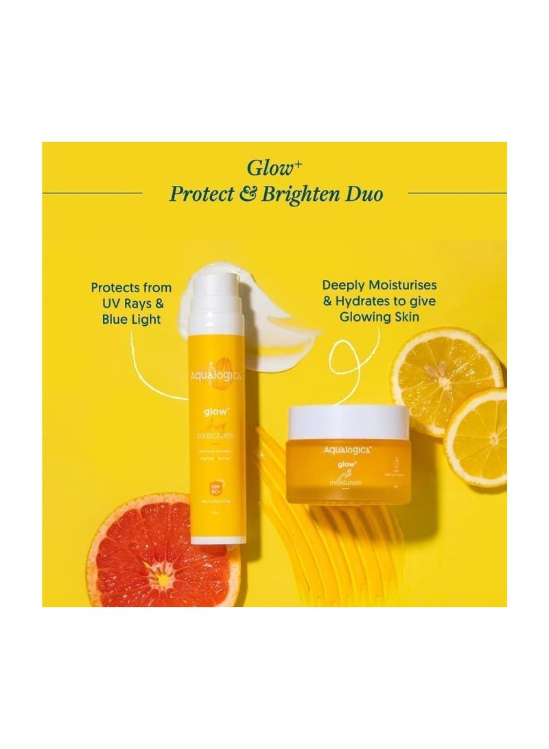 Aqualogica Protect & Brighten Duo Sunscreen (50g) | Gel Moisturiser (50g)