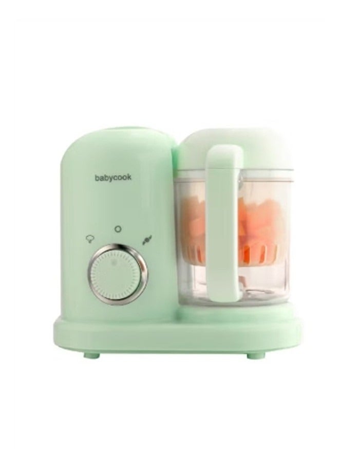 2-in-1 Baby Food Maker,Baby Food Blender Electric Steamer Food Supplement Cooking Mixing Mini Food Grinder Cooking，Green