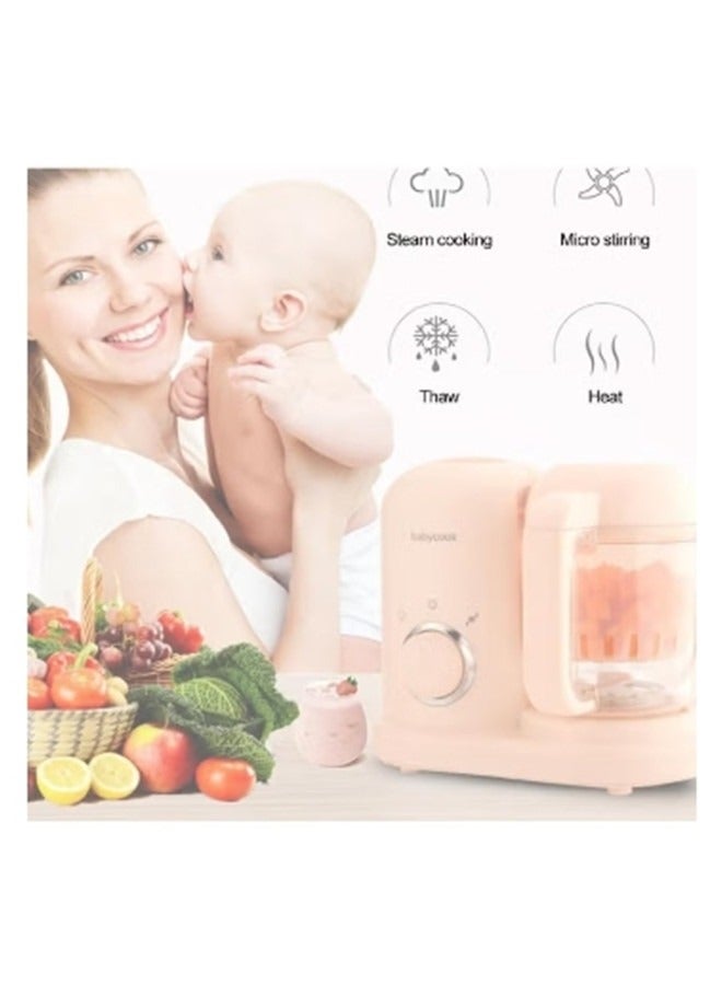 2-in-1 Baby Food Maker,Baby Food Blender Electric Steamer Food Supplement Cooking Mixing Mini Food Grinder Cooking，Green