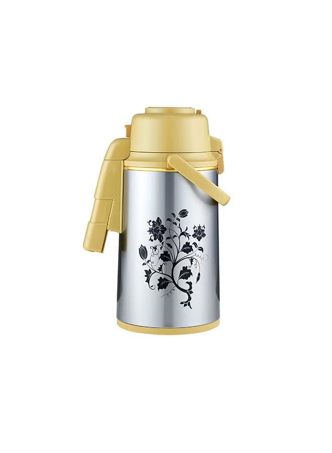 3000 ML Airport Flask with Double Wall Vacuum Insulation and Pump Mechanism-DC2343