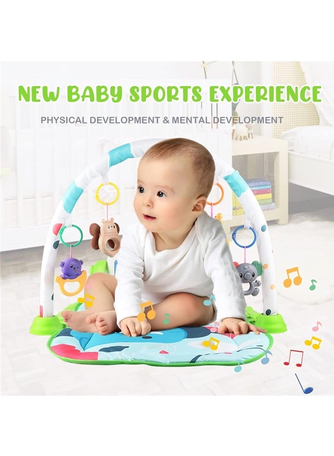 Play Mats for Baby Gyms, Kick and Play Piano Gym Mats, Detachable Tummy Time Mat with Music And Lights, Musical Electronic Learning Toys