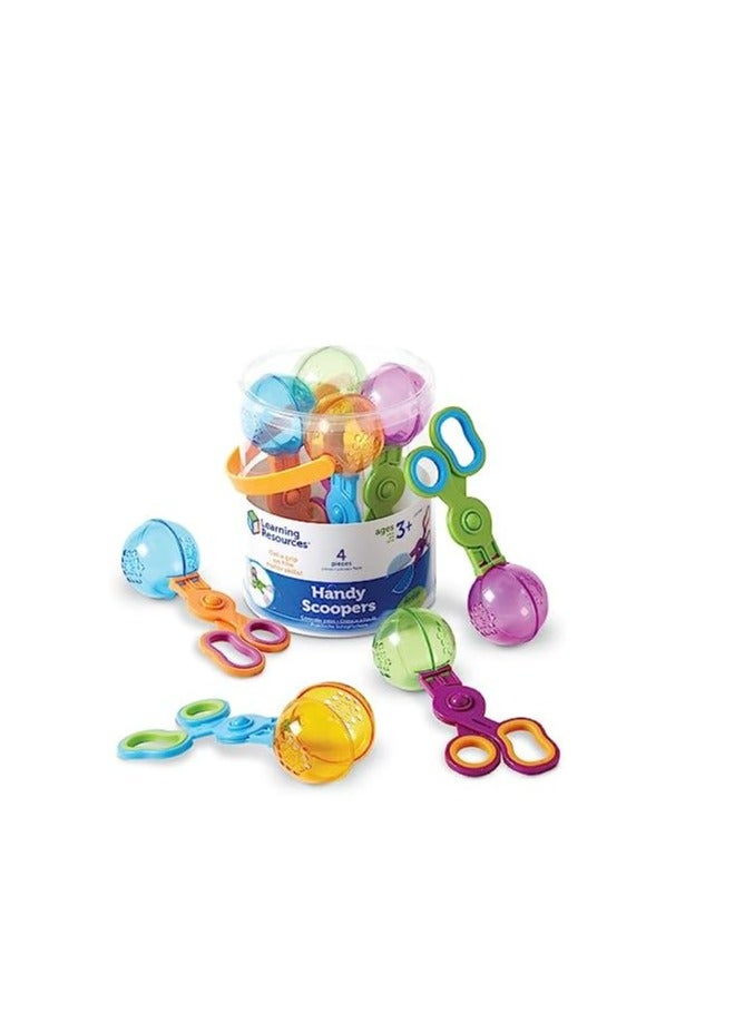 Learning Resources Handy Scoopers, Set Of 4 Fine Motor Skill Tools For Kids