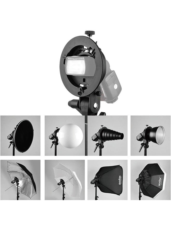 Godox S-Type Bracket Bowens S Mount Holder for Speedlite Flash Snoot Softbox Honeycomb