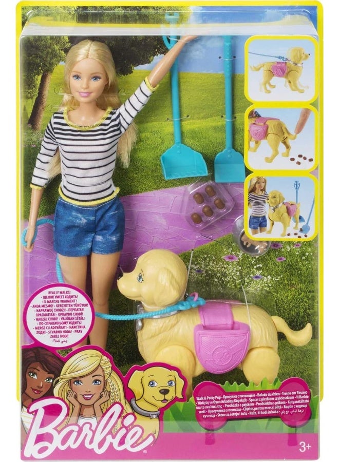 Barbie Walk & Potty Pup, Blonde For Girls