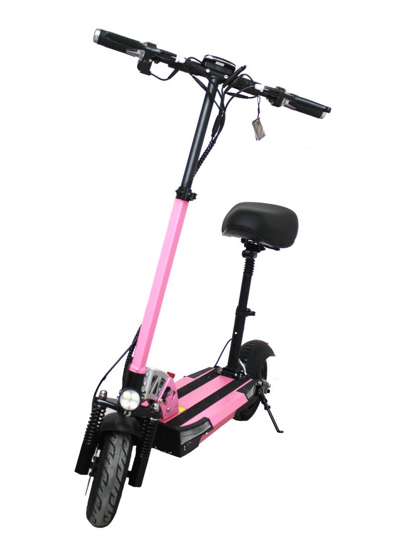 LEADERS Pink Stripe Electric Scooter  500W Motor 48V Battery 50KM/H with chair 10