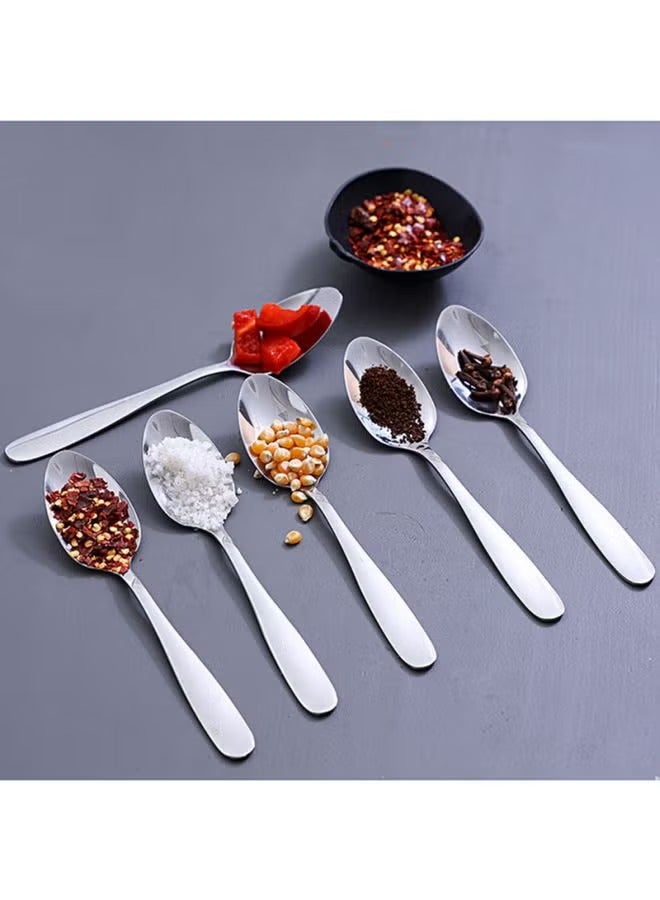 6-Piece Dessert Spoon Silver