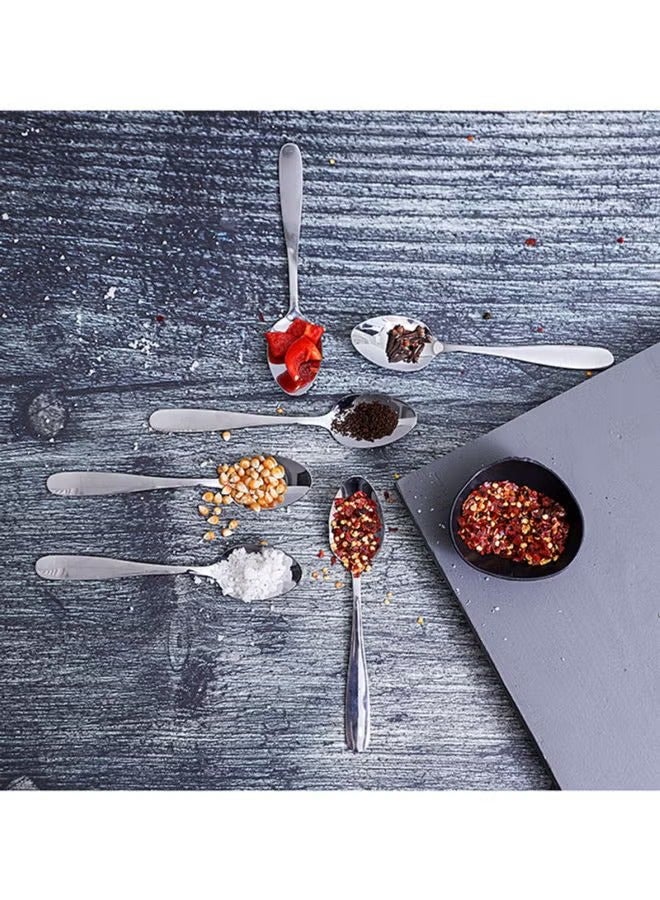 6-Piece Dessert Spoon Silver